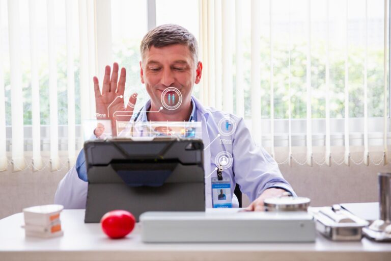 Dentist talking to patient to improve communication and conversion optimization in dental practice